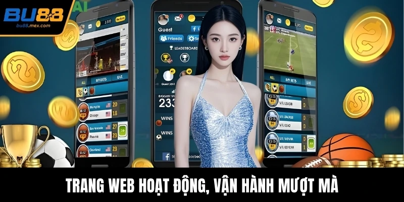 Trang web hoạt động, vận hành mượt mà